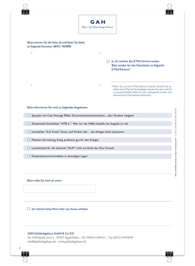 GAH: Angebotsblatt 2015/01