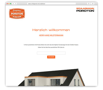 Schlagmann Zubehör Kampagne: Personalisierte Response-Webseiten 1