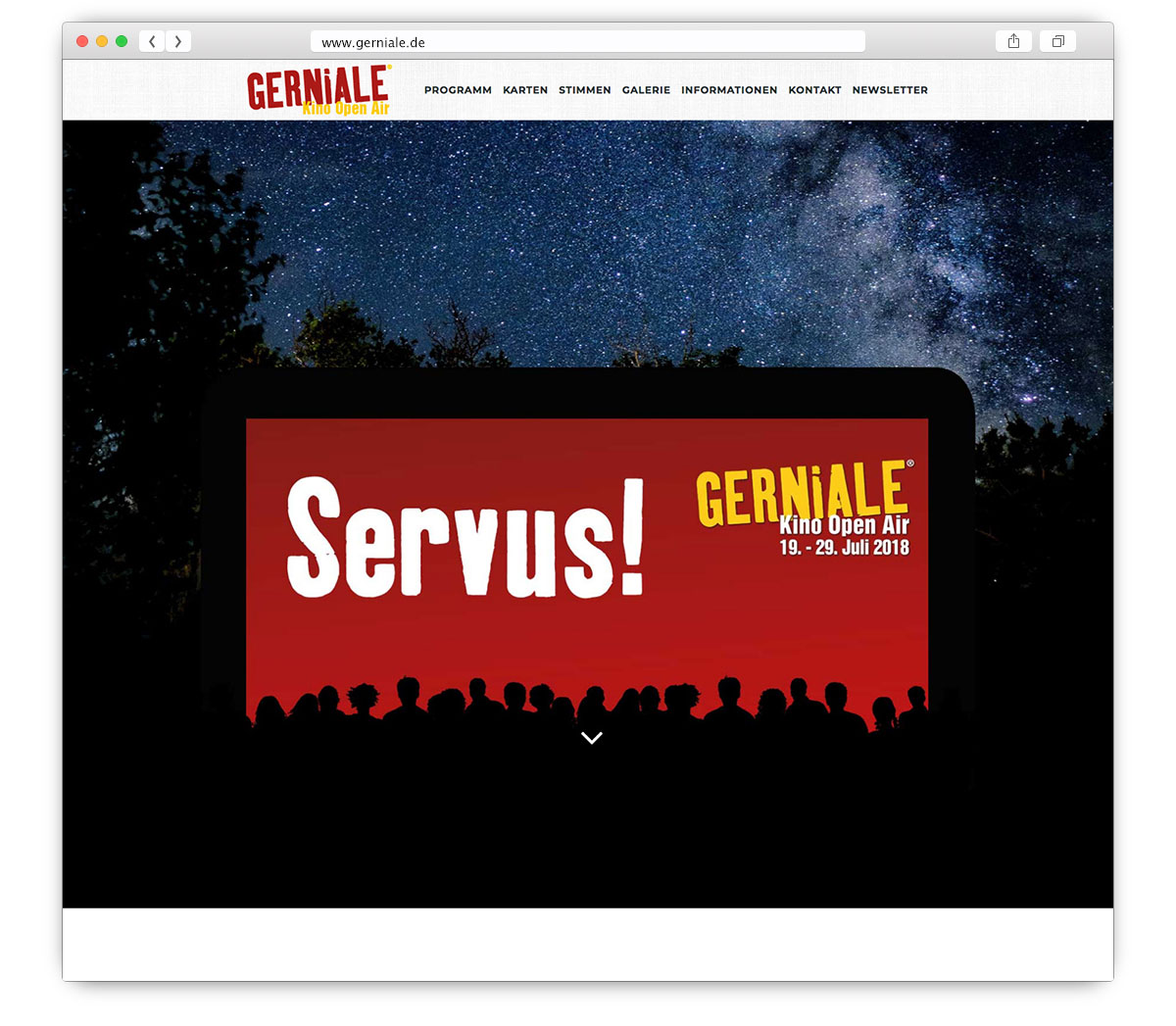 Gerniale Website Home