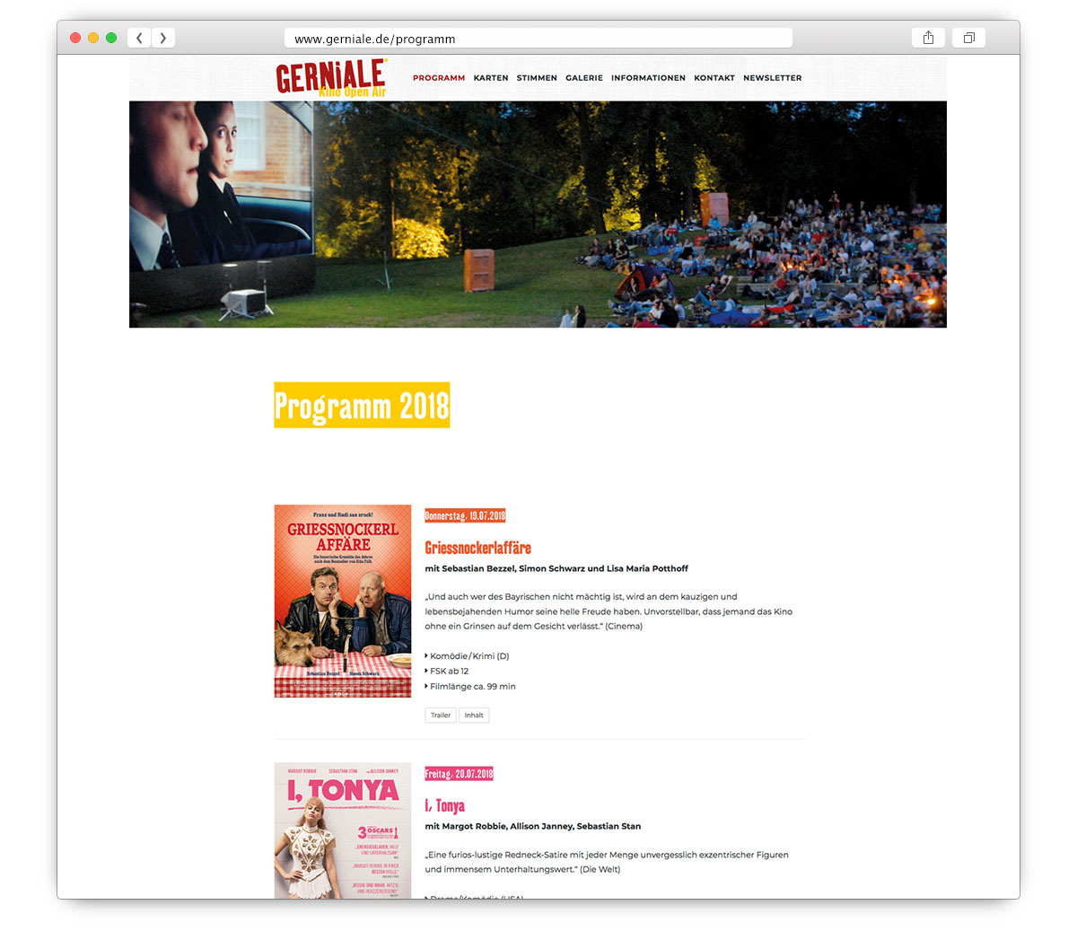 Gerniale Website Programm