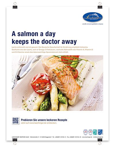 Laschinger Anzeige: A salmon a day keeps the doctor away