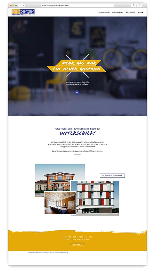 Website reitberger-malermeister.de