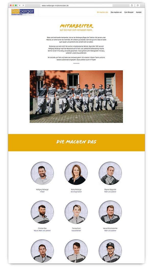 Website reitberger-malermeister.de