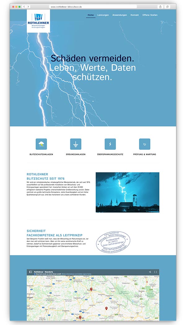 Website rothlehner-blitzschutz.de