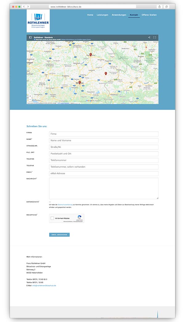 Website rothlehner-blitzschutz.de